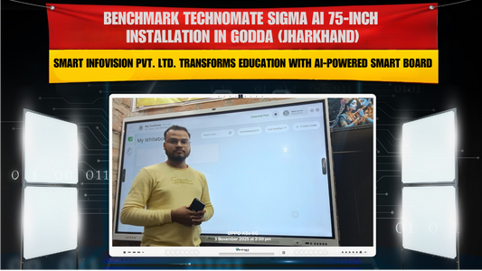 Benchmark Technomate Sigma AI 75-inch Installation in Godda (Jharkhand) – Smart Infovision Pvt. Ltd. Transforms Education with AI-Powered Smart Board