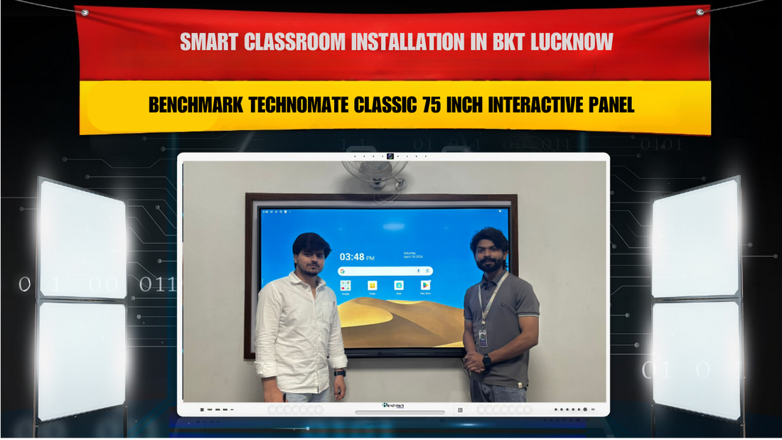 Smart Classroom Installation in BKT Lucknow with Benchmark Technomate Classic 75 Inch Interactive Panel