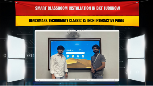 Smart Classroom Installation in BKT Lucknow with Benchmark Technomate Classic 75 Inch Interactive Panel