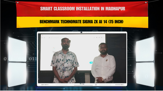 Smart Classroom Installation in Madhapur with Benchmark Technomate Sigma ZX AI 14 (75 Inch)