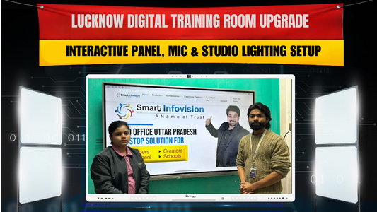Lucknow Digital Training Room Upgrade: Interactive Panel, Mic & Studio Lighting Setup