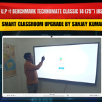 Amethi, U.P में Benchmark Technomate Classic 14 (75”) Installation | Smart Classroom Upgrade by Sanjay Kumar