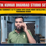Ritik Kumar Dhanbad Studio Setup | Benchmark Technomate 4K PTZ Camera with Ceiling Mount Installation & Teaching Performance Review
