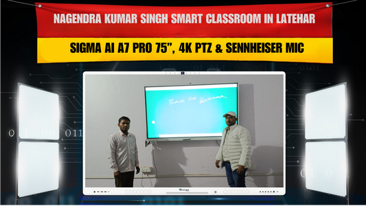 Latehar Jharkhand Smart Classroom Setup | Benchmark Technomate Sigma AI A7 Pro 75” with 4K PTZ Camera & Sennheiser Mic | Nagendra Kumar Singh