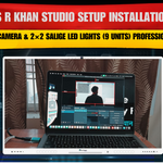 S R Khan Studio Setup Installation | Benchmark Technomate 4K PTZ Camera & 2×2 Salige LED Lights (9 Units) Professional Setup