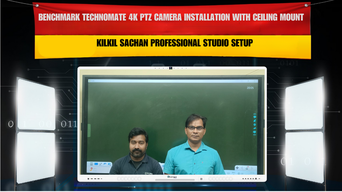Benchmark Technomate 4K PTZ Camera Installation with Ceiling Mount | Kilkil Sachan Professional Studio Setup