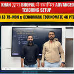 Imtiyaz Khan – Bhopal में Maxhub E3 75-Inch Display और Benchmark Technomate 4K PTZ Camera के साथ Smart Classroom Setup