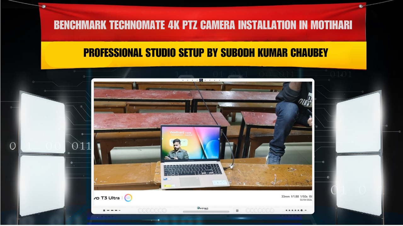Benchmark Technomate 4K PTZ Camera Installation in Motihari | Professional Studio Setup by Subodh Kumar Chaubey