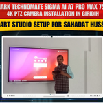 Benchmark Technomate Sigma AI A7 Pro Max 75" &amp; 4K PTZ Camera Installation in Giridih | Smart Studio Setup for Sahadat Hussain