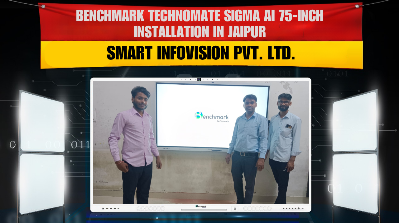 Benchmark Technomate Sigma AI 75-inch Installation in Jaipur | Smart I ...