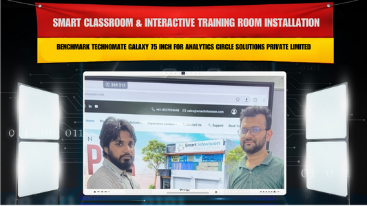 Smart Classroom & Interactive Training Room Installation with Benchmark Technomate Galaxy 75 Inch for Analytics Circle Solutions Private Limited