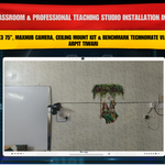 Smart Classroom & Professional Teaching Studio Installation in New Delhi with Maxhub E3 75”, Maxhub Camera, Ceiling Mount Kit & Benchmark Technomate Vlog Mic for Arpit Tiwari