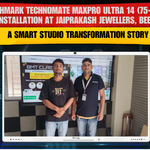 Benchmark Technomate MaxPro Ultra 14 (75-inch) Installation at Jaiprakash Jewellers, Beed – A Smart Studio Transformation Story