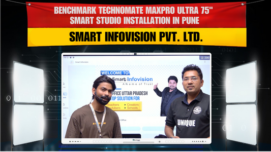 Benchmark Technomate MaxPro Ultra 75" Smart Studio Installation in Pune | Smart Infovision Pvt. Ltd.