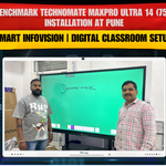 Benchmark Technomate MaxPro Ultra 14 (75”) Installation at Pune – Smart Infovision | Digital Classroom Setup