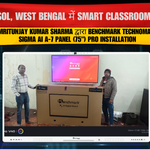 Asansol, West Bengal में Smart Classroom Setup | Mritunjay Kumar Sharma द्वारा Benchmark Technomate Sigma AI A-7 Panel (75") Pro Installation