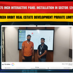 BenQ 75 Inch Interactive Panel Installation in Sector 126 Noida for Green Orbit Real Estate Development Private Limited