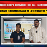 Samarth Krupa Construction Talegaon Dabhade में Benchmark Technomate Classic 14 (75”) Interactive Panel और 4K PTZ Camera Installation