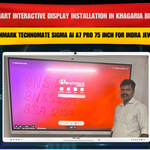 Smart Interactive Display Installation in Khagaria Bihar with Benchmark Technomate Sigma AI A7 Pro 75 Inch for Indra Jewellers