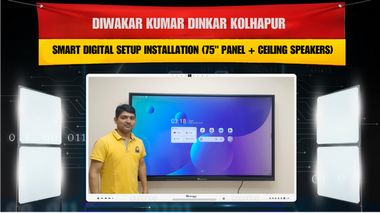 Diwakar Kumar Dinkar Kolhapur में Smart Digital Setup Installation (75" Panel + Ceiling Speakers)