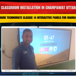 Smart Classroom Installation in Champawat Uttarakhand with 2 Benchmark Technomate Classic 14 Interactive Panels for Mahra Traders