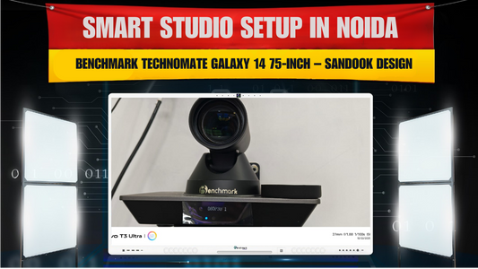 Smart Studio Setup in Noida | Benchmark Technomate Galaxy 14 75-Inch – Sandook Design