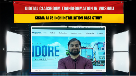 Digital Classroom Transformation in Vaishali – Sigma AI 75 Inch Installation Case Study