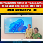 Benchmark Technomate Classic 14 (75-inch) Installation at M/S Vijay Construction, Basti (U.P.) | Smart Infovision Pvt. Ltd.
