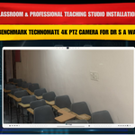 Smart Classroom & Professional Teaching Studio Installation in Indore Madhya Pradesh with Benchmark Technomate 4K PTZ Camera for Dr S A Wani