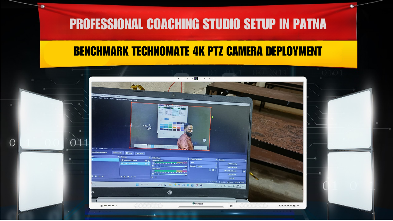 Professional Coaching Studio Setup in Patna | Benchmark Technomate 4K PTZ Camera Deployment