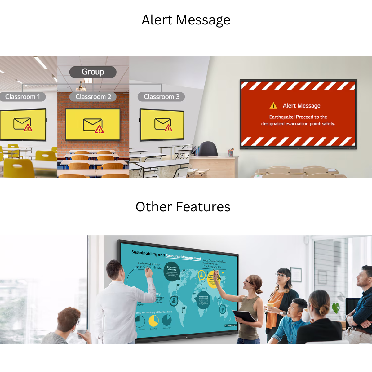 LG CreateBoard Standard 86TR3DQ-I – 86 Inch 4K Interactive Flat Panel