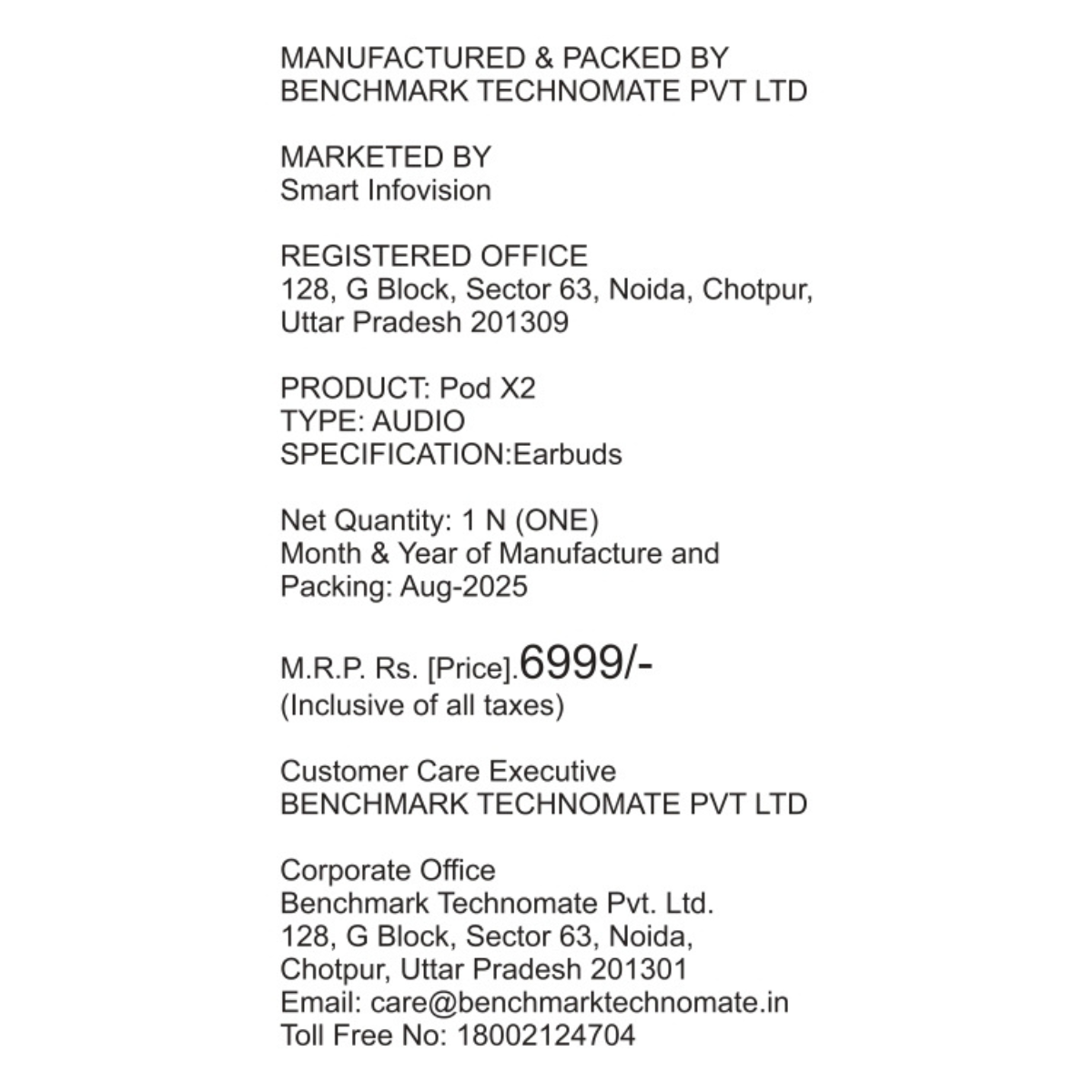 Benchmark Pod X2 TWS with Smart Display, ANC & ENC | Buy Now