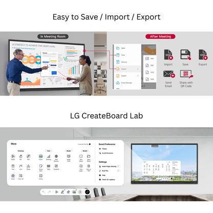 LG CreateBoard Standard 86TR3DQ-I – 86 Inch 4K Interactive Flat Panel