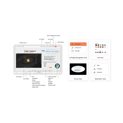 AI Digital Board | Benchmark Sigma AI A7 Interactive Flat Panel | AI B | Smart Infovision | India's #1 Studio Setup Provider