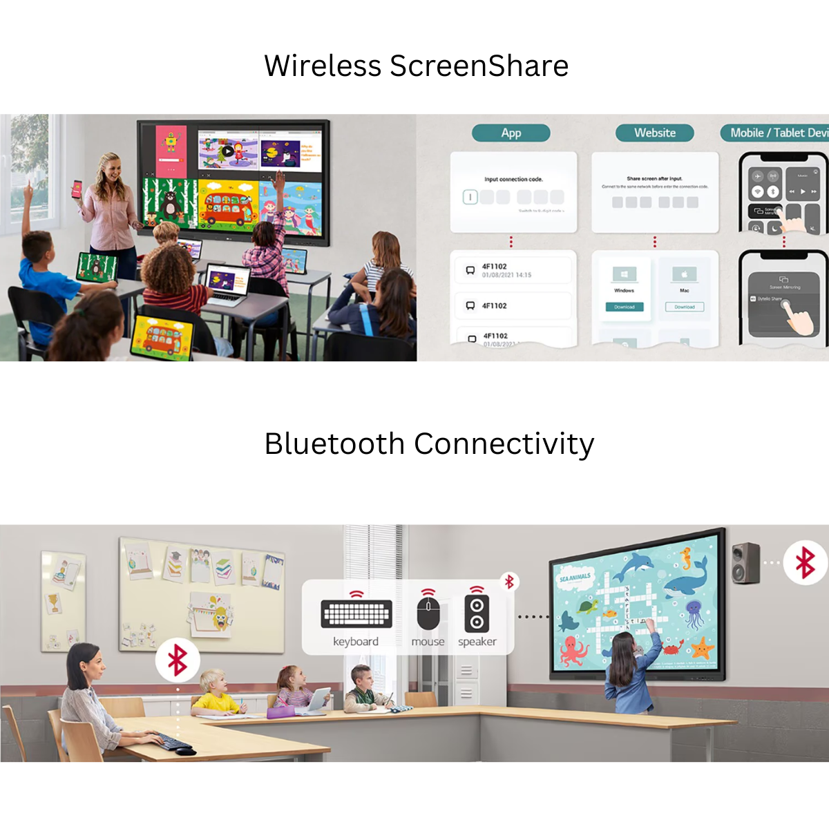 LG CreateBoard 65TR3DK-I – 65 Inch 4K UHD Interactive Flat Panel