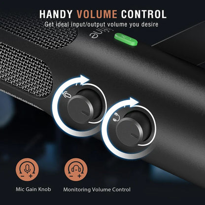 Fifine Amplitank Tank 3 - USB/XLR Dynamic Studio Microphone with Mute Button
