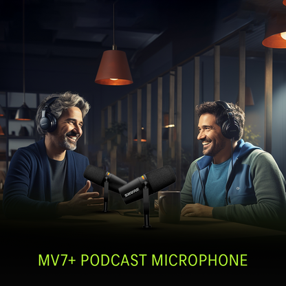 Shure MV7+ Podcast Microphone | Microphone for Podcast Studio | Shure Microphones