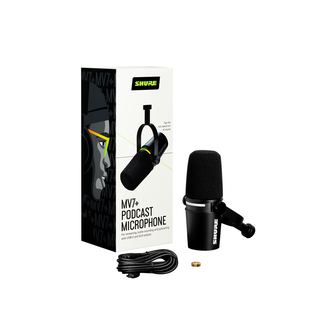 Shure MV7+ Podcast Microphone | Microphone for Podcast Studio | Shure Microphones