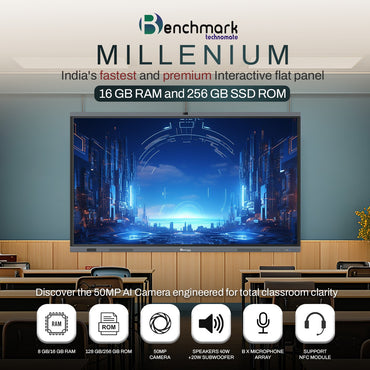 Benchmark Technomate Millenium Interactive Flat Panel | AI Smart Board India
