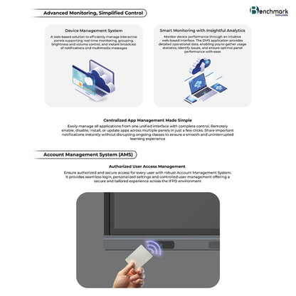 Benchmark Technomate Millenium Interactive Flat Panel | AI Smart Board India