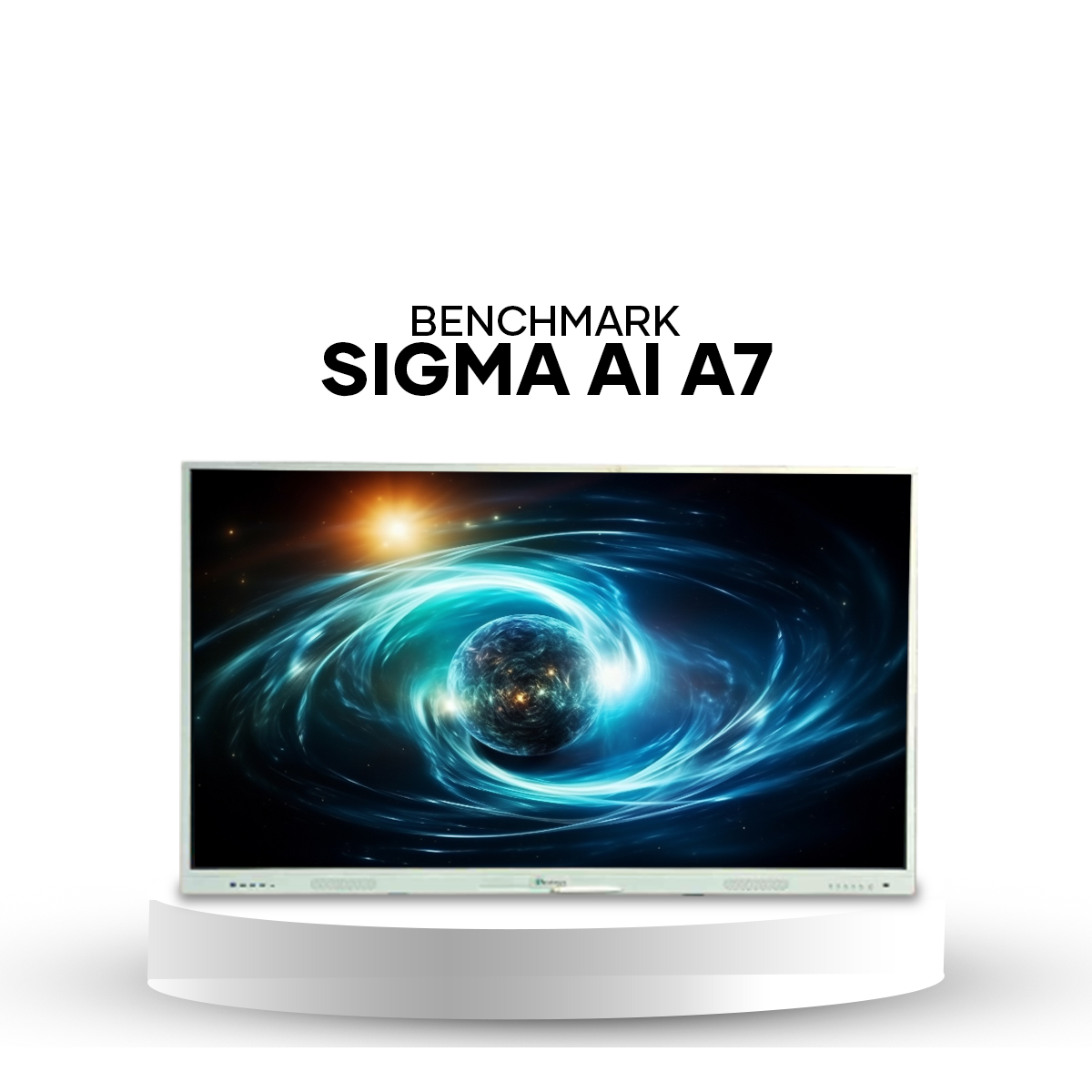 AI Digital Board | Benchmark Sigma AI A7 Interactive Flat Panel | AI B | Smart Infovision | India's #1 Studio Setup Provider